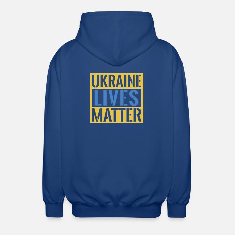 Ukraine Lives Matter Bold Statement - Unisex Kapuzenjacke - Royalblau