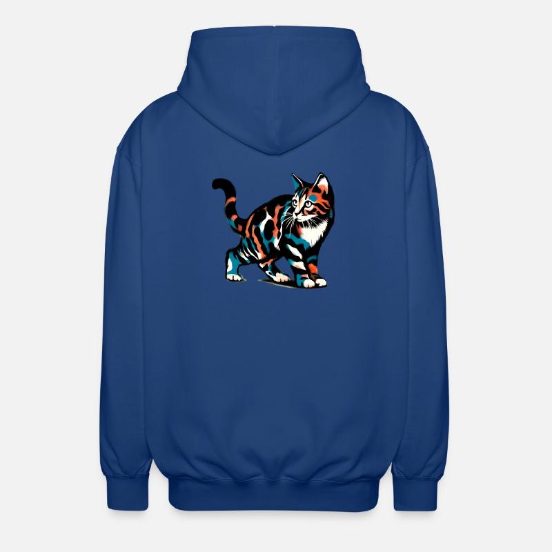 Chat - Veste à capuche unisexe - bleu royal
