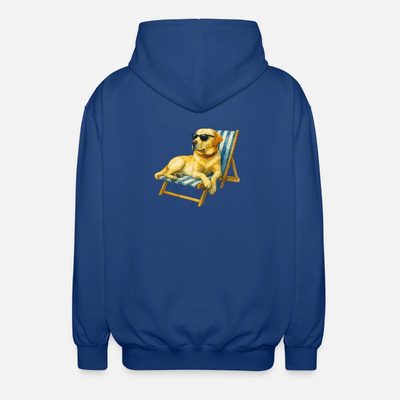 Labrador Hund Sommer Chill Geschenkidee - Unisex Kapuzenjacke - Royalblau