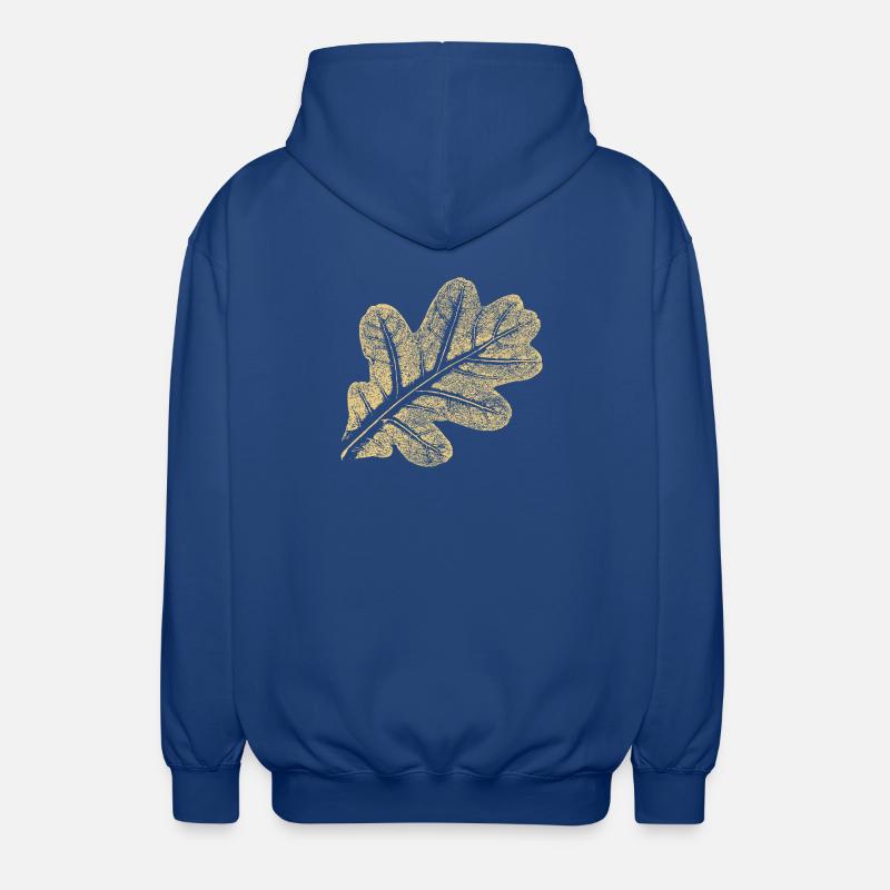 Blatt Eiche / Eichenblatt - Natur Design - Unisex Kapuzenjacke - Royalblau