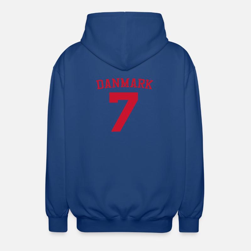 Conception de Denmark 7 Sport - Veste à capuche unisexe - bleu royal