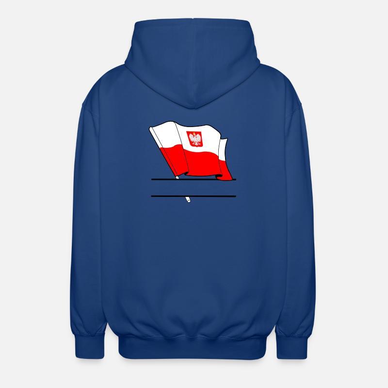 Drapeau polonais – Espace de nom - Veste à capuche unisexe - bleu royal