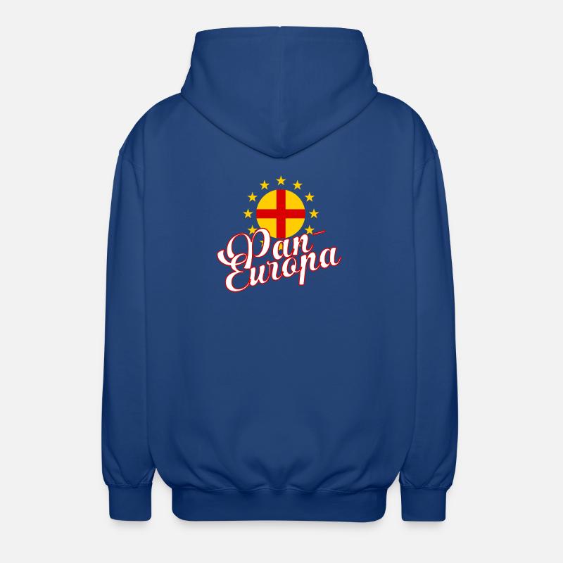 Pan-Europa Rétro Script - Veste à capuche unisexe - bleu royal