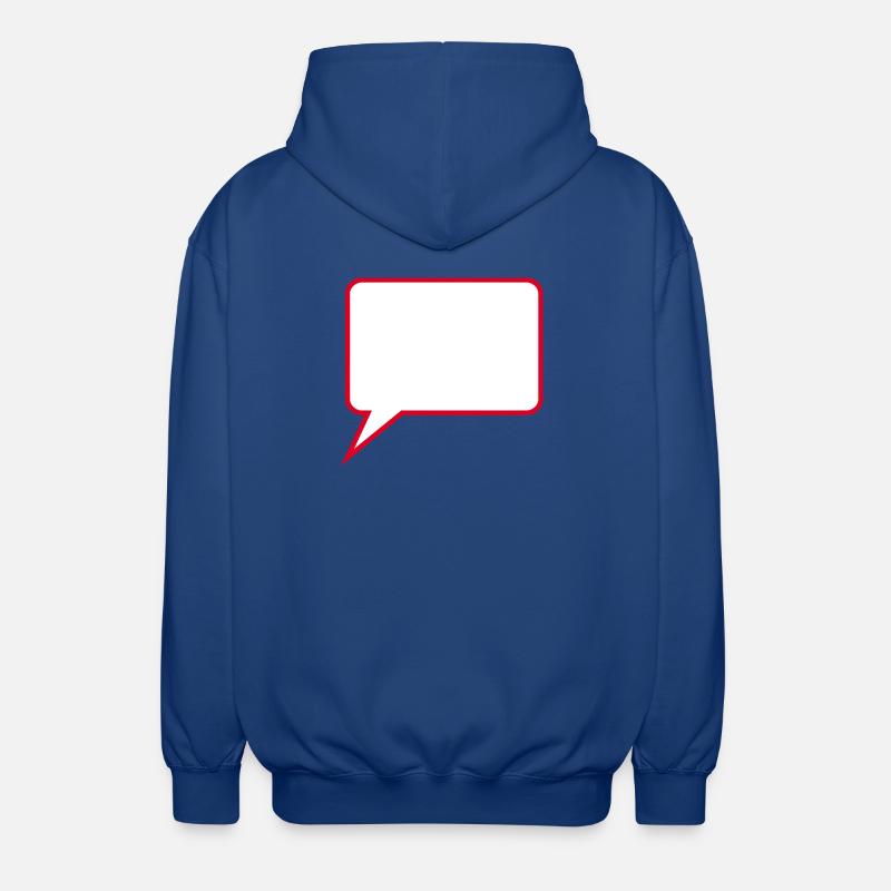 Personalize your own speech bubble comic - Unisex Hooded Jacket - royal blue