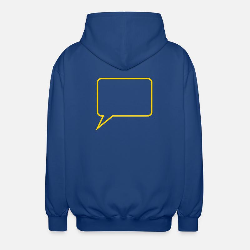 Personalize your own speech bubble comic - Unisex Hooded Jacket - royal blue