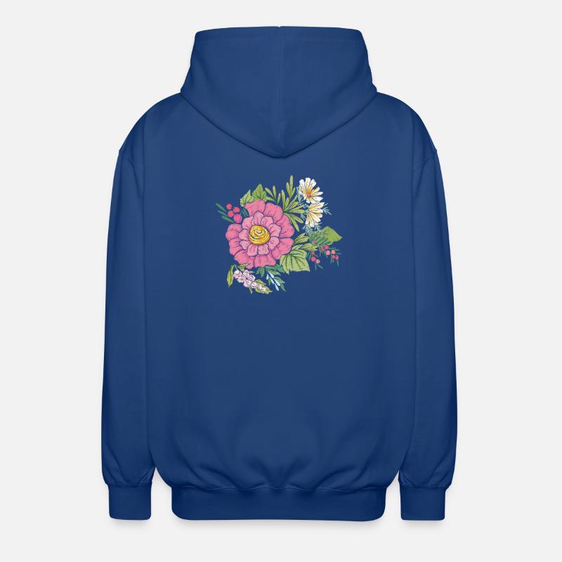 Image de fleur - Veste à capuche unisexe - bleu royal