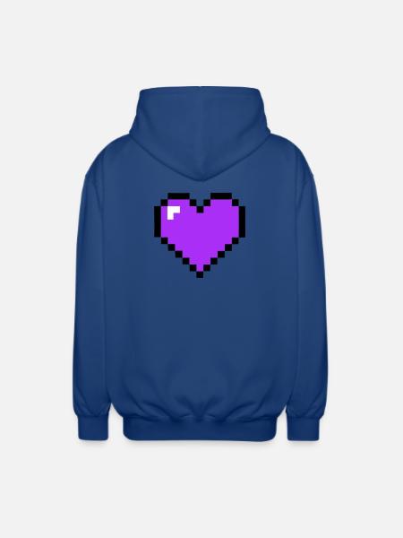 Pixel Heart 8-Bit Health - Unisex Hooded Jacket - royal blue