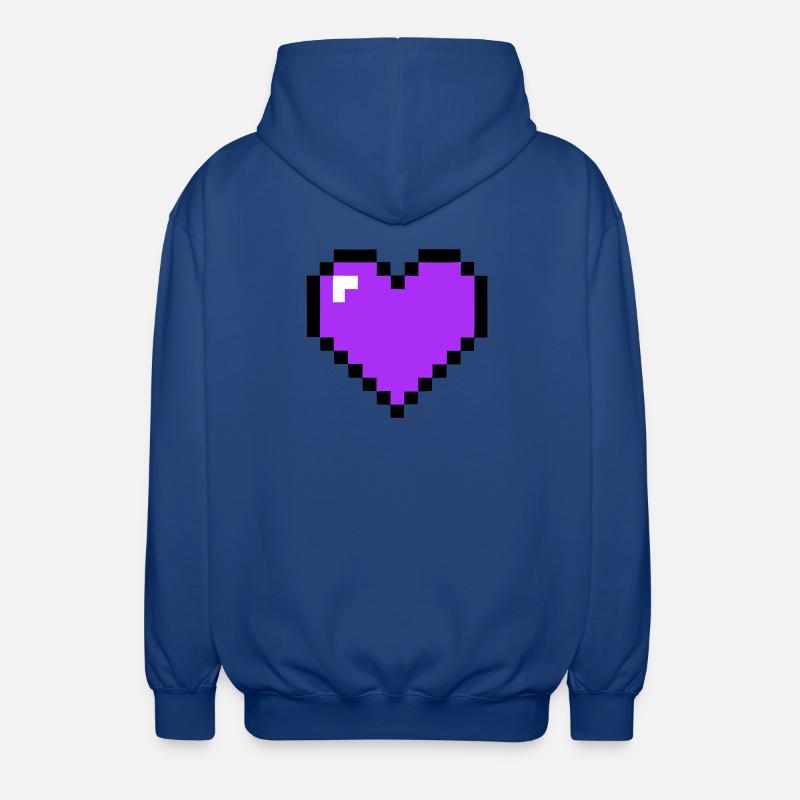 Santé 8-bit du cœur du Pixel - Veste à capuche unisexe - bleu royal