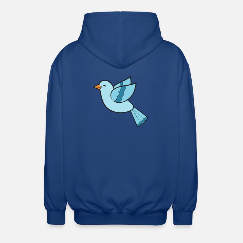 Oiseaux Oiseaux - Veste à capuche unisexe - bleu royal