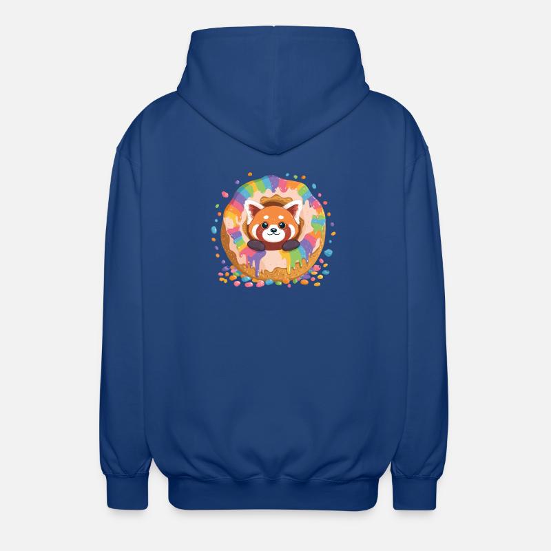 Panda Arc-en-ciel Donut Panda - Veste à capuche unisexe - bleu royal