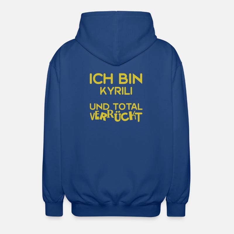 Gift for Kirill - Unisex Hooded Jacket - royal blue
