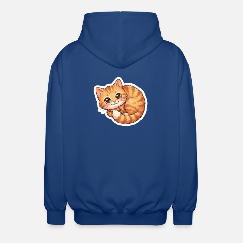 Écharpe douillette orange pour chat - Veste à capuche unisexe - bleu royal
