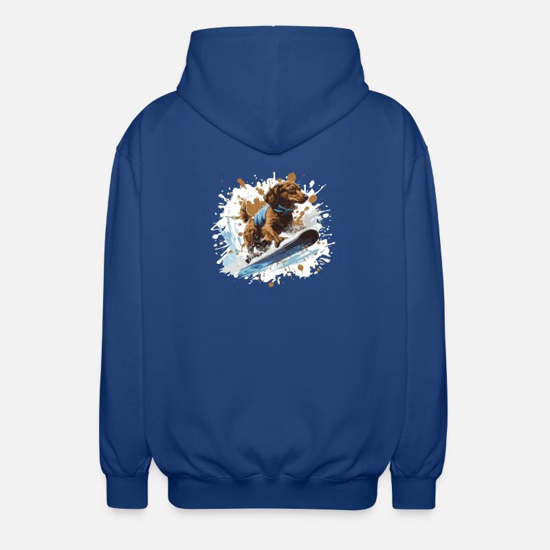 Teckel Teckel Teckel Snowboard - Veste à capuche unisexe - bleu royal