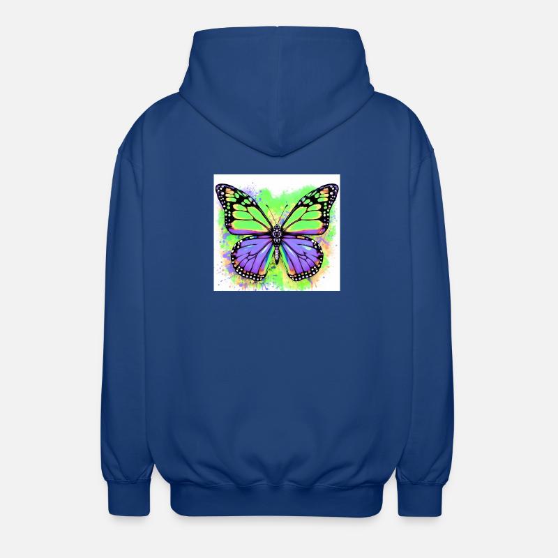 papillon - Veste à capuche unisexe - bleu royal