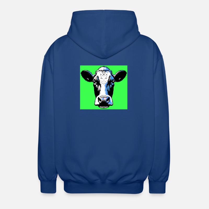 vache - Veste à capuche unisexe - bleu royal