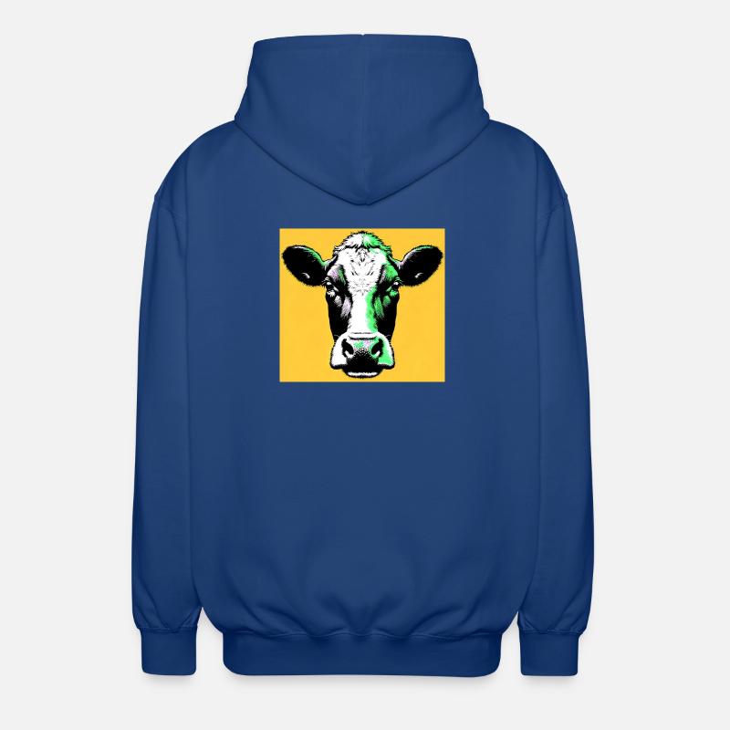 vache - Veste à capuche unisexe - bleu royal