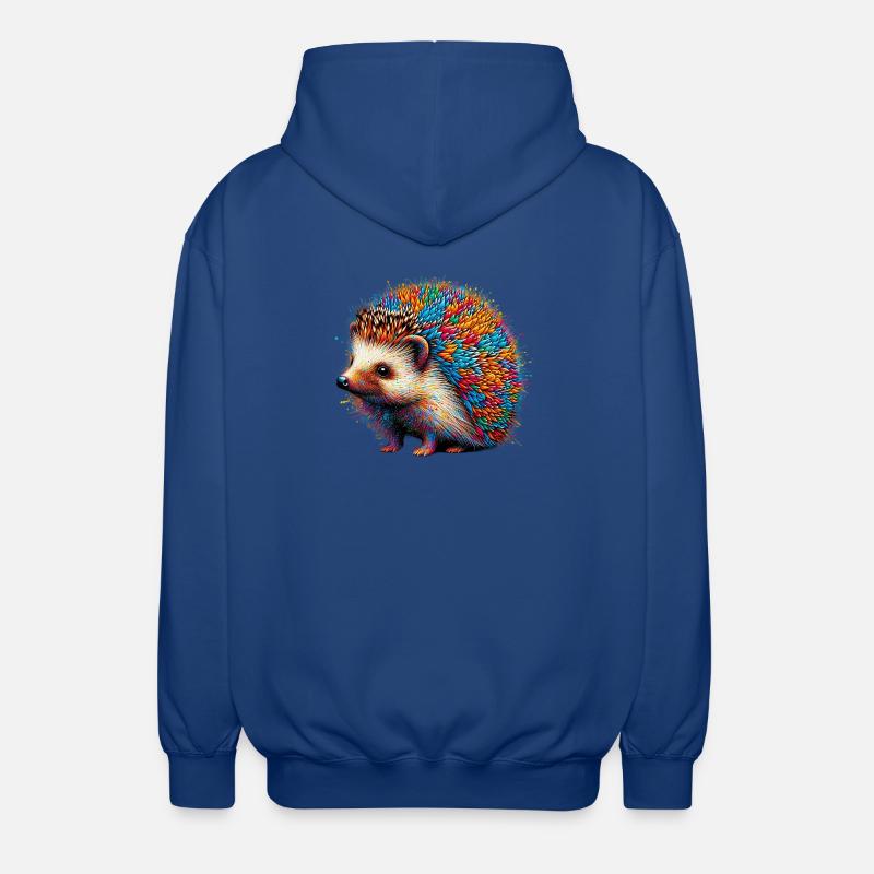 Hérisson - Veste à capuche unisexe - bleu royal