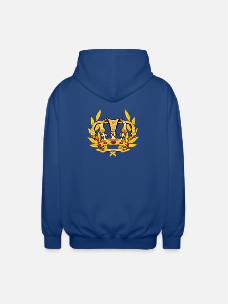 Crown King Majesty Royal Prince - Unisex Hooded Jacket - royal blue