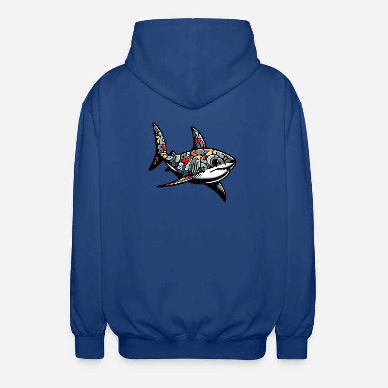 Requin - Veste à capuche unisexe - bleu royal