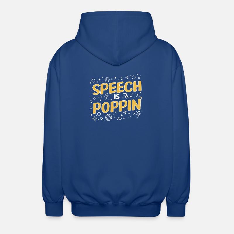 Speech Therapist Speech Pathologist SLP - Unisex Hooded Jacket - royal blue
