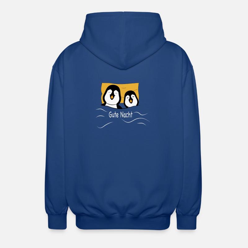 Müde Pinguine - Unisex Kapuzenjacke - Royalblau