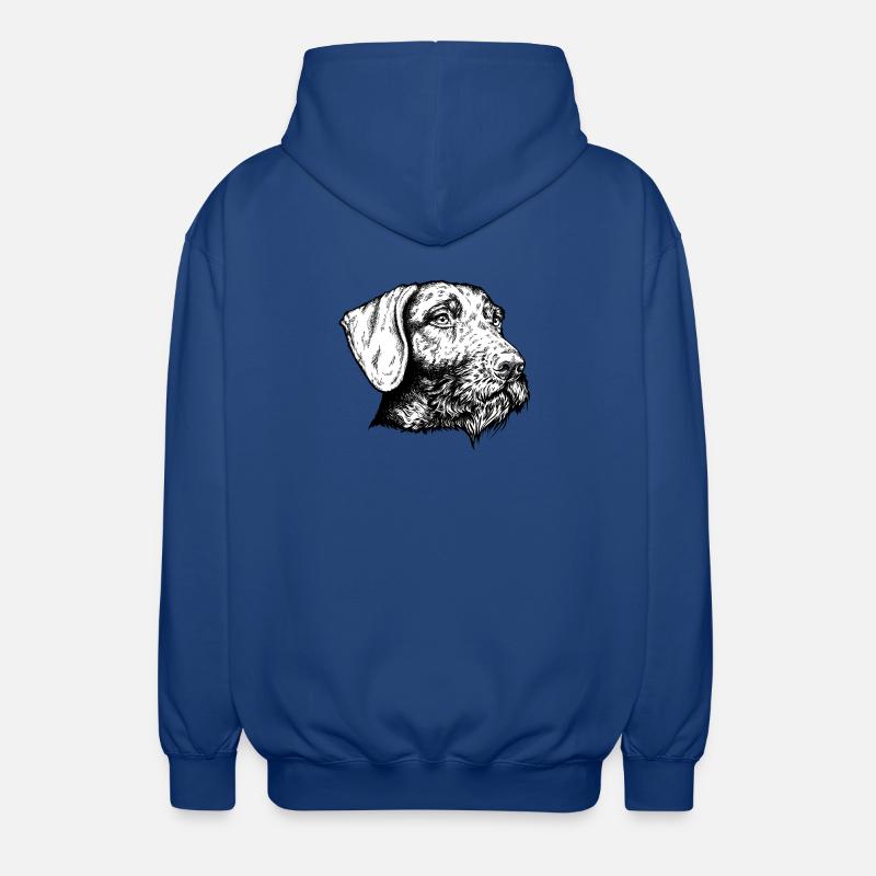 Deutsch Drahthaar Portrait - Unisex Kapuzenjacke - Royalblau