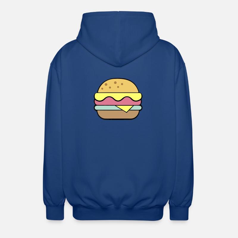 Cheeseburger | Restauration rapide - Veste à capuche unisexe - bleu royal