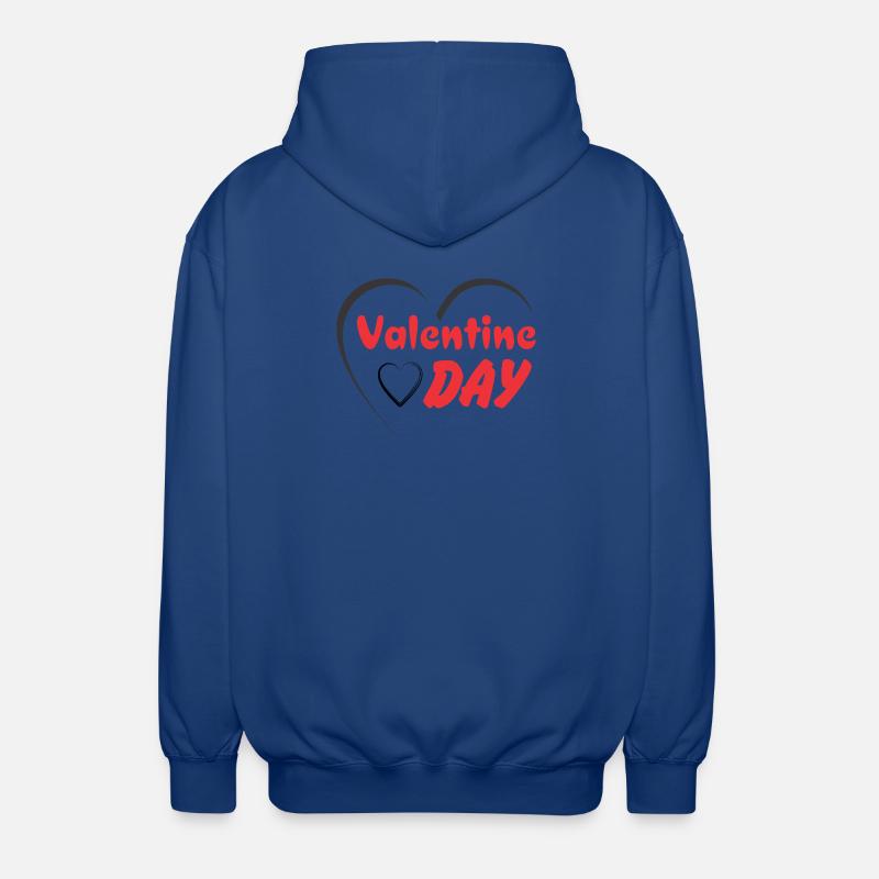 Écriture du cœur de la Saint-Valentin - Veste à capuche unisexe - bleu royal