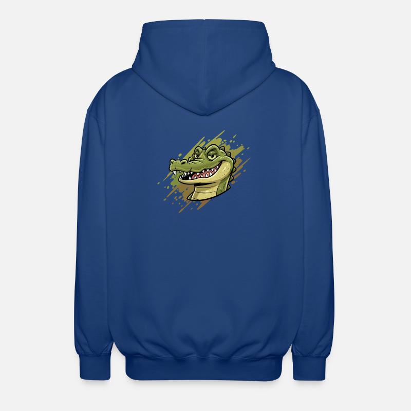 Tête de graffiti d’alligator - Veste à capuche unisexe - bleu royal