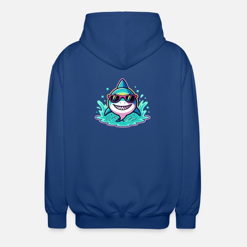 Requin Lunettes Soleil Surf Fun - Veste à capuche unisexe - bleu royal