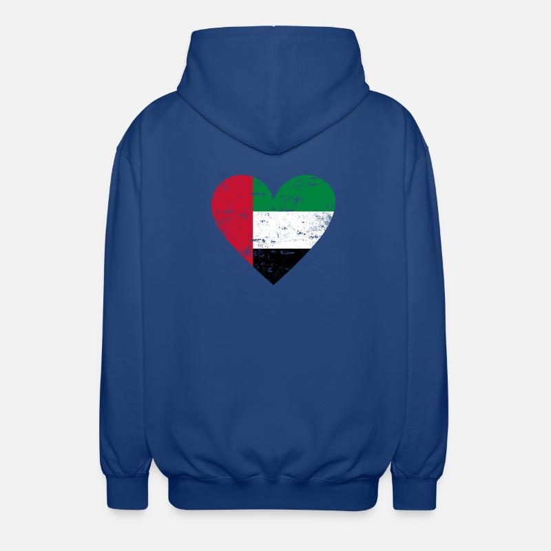 Cœur des Émirats arabes unis - Veste à capuche unisexe - bleu royal