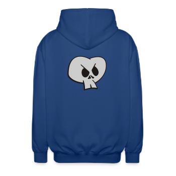 Crâne - Veste à capuche unisexe - bleu royal - Dos - AI Model Male 185 light (185cm)