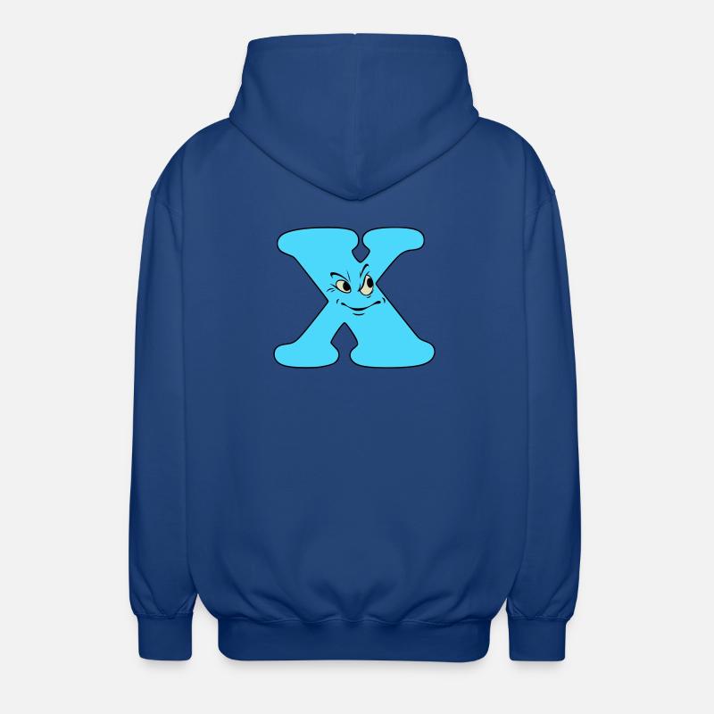 X - Veste à capuche unisexe - bleu royal