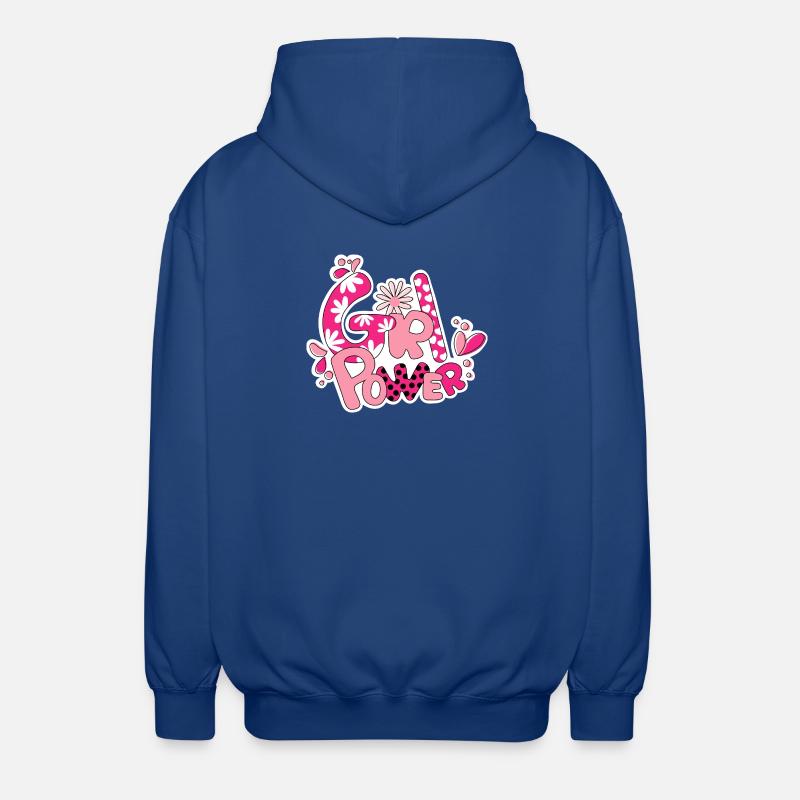 Mädchen-Flower-Power - Unisex Kapuzenjacke - Royalblau