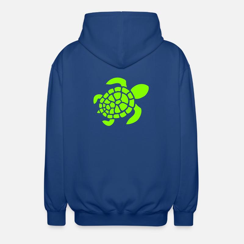 Turtle Logo Turtle Shell Pattern Icon - Unisex Hooded Jacket - royal blue