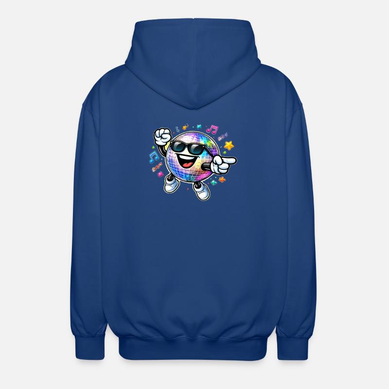 Rainbow Disco Ball Dance Party - Unisex Hooded Jacket - royal blue