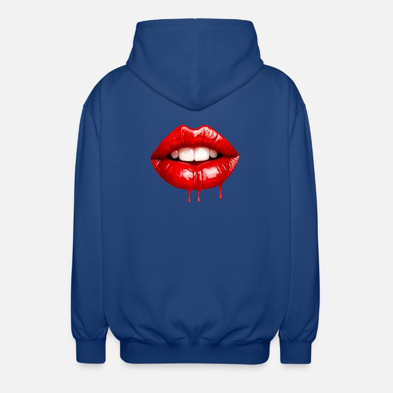 Lipps, Design #2 - Unisex Kapuzenjacke - Royalblau