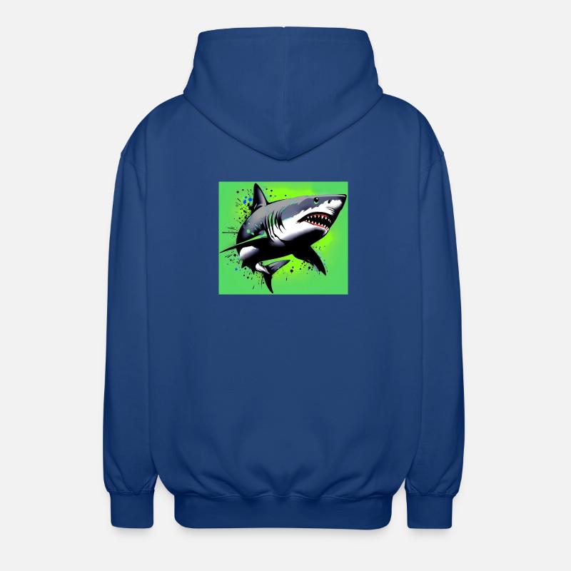Requin - Veste à capuche unisexe - bleu royal