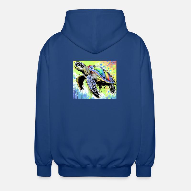 turtle - Unisex Hooded Jacket - royal blue