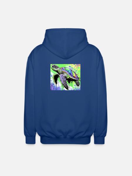 turtle - Unisex Hooded Jacket - royal blue