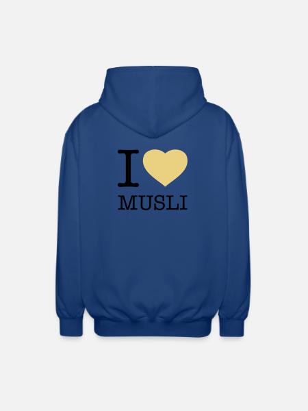 J’AIME MUESLI Muesli - Veste à capuche unisexe - bleu royal