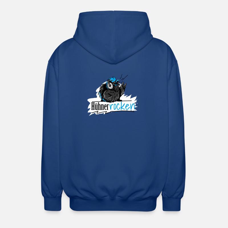Hühner Rocken - Unisex Kapuzenjacke - Royalblau