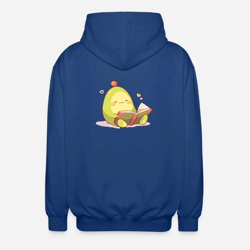 Avocado Leseheld – Kuschelnde Buchzeit - Unisex Kapuzenjacke - Royalblau