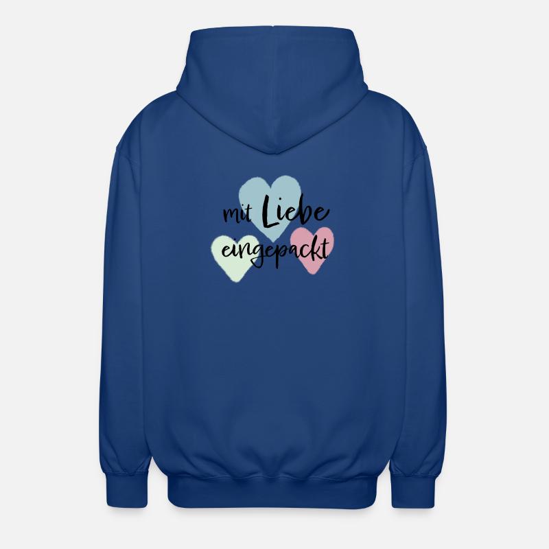 Mit liebe eingepackt - Unisex Kapuzenjacke - Royalblau
