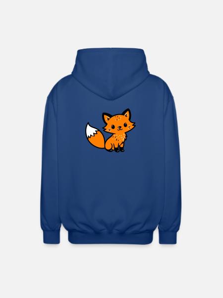Fuchs Niedlich Comic - Unisex Kapuzenjacke - Royalblau