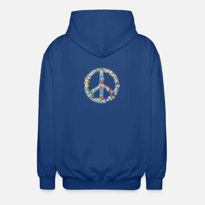 formes de la paix - Veste à capuche unisexe - bleu royal