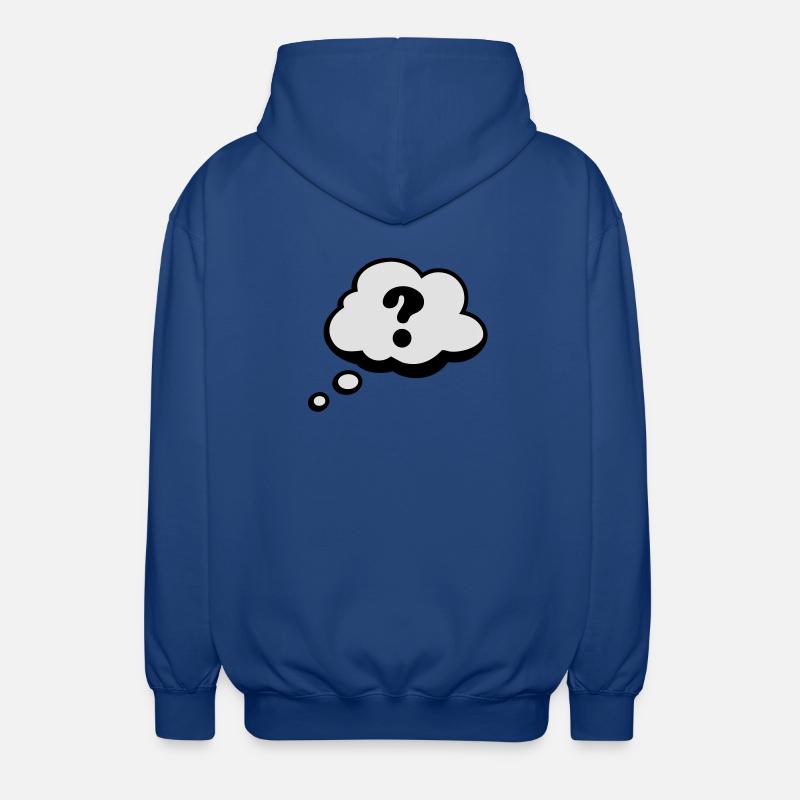 Comic speech bubble question mark - Unisex Hooded Jacket - royal blue