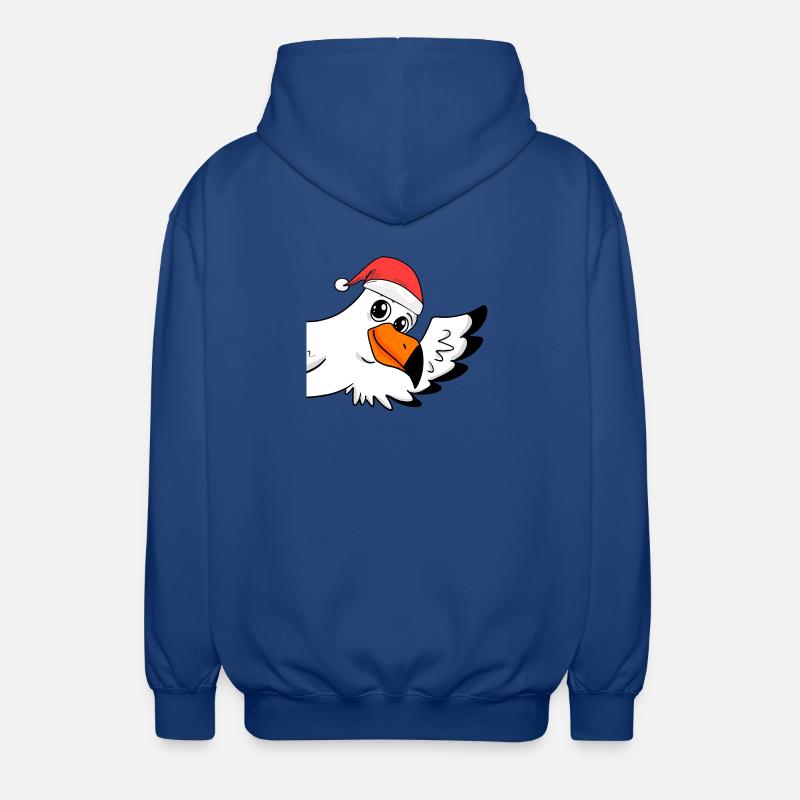Mouette Noël - Veste à capuche unisexe - bleu royal