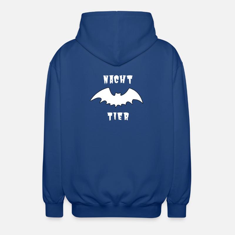 Nachttier_Weis_1 - Unisex Kapuzenjacke - Royalblau