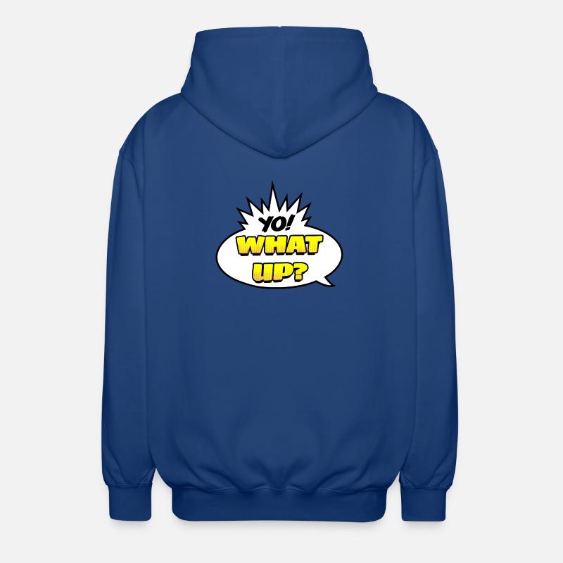 Yo ! Quoi de neuf ? - Veste à capuche unisexe - bleu royal